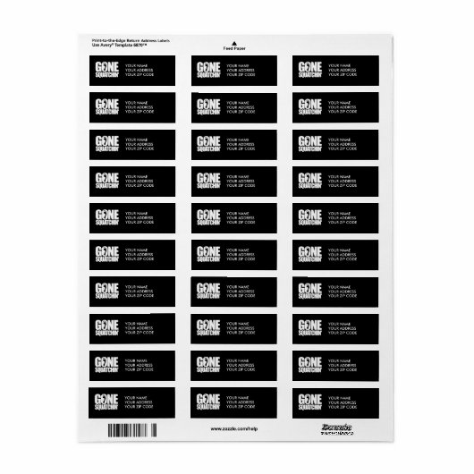 GONE SQUATCHIN" - ETIKET (Full Sheet)