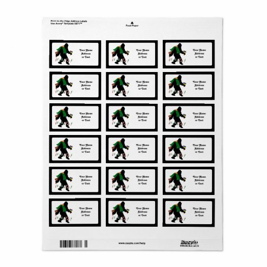 Gone Squatchin - Fiesta Squatchin Etiket (Full Sheet)