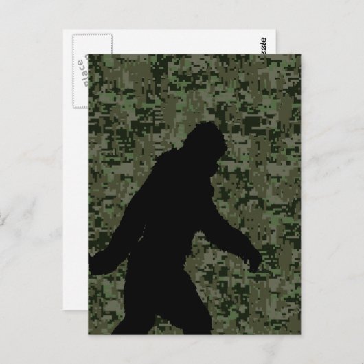 Gone Squatchin for on Olive Digital Camouflage Briefkaart (Voorkant / Achterkant)