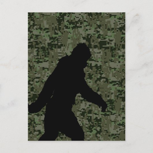 Gone Squatchin for on Olive Digital Camouflage Briefkaart (Voorkant)