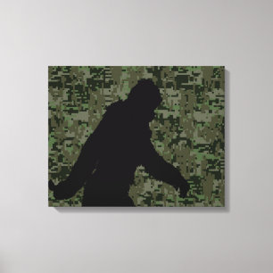 Gone Squatchin for on Olive Digital Camouflage Canvas Afdruk