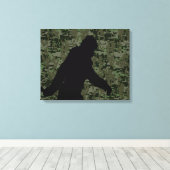 Gone Squatchin for on Olive Digital Camouflage Canvas Afdruk (Insitu (Houten vloer))