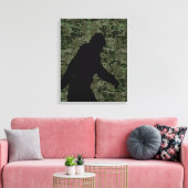 Gone Squatchin for on Olive Digital Camouflage Canvas Afdruk (Insitu (Woonkamer))