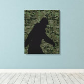 Gone Squatchin for on Olive Digital Camouflage Canvas Afdruk (Insitu (Houten vloer))