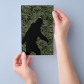 Gone Squatchin for on Olive Digital Camouflage Flyer (Hand)