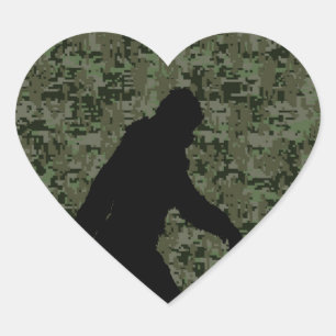 Gone Squatchin for on Olive Digital Camouflage Hart Sticker