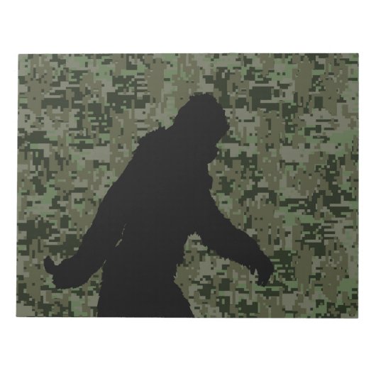 Gone Squatchin for on Olive Digital Camouflage Notitieblok (Voorkant)