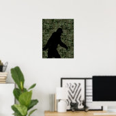 Gone Squatchin for on Olive Digital Camouflage Poster (Thuiskantoor)