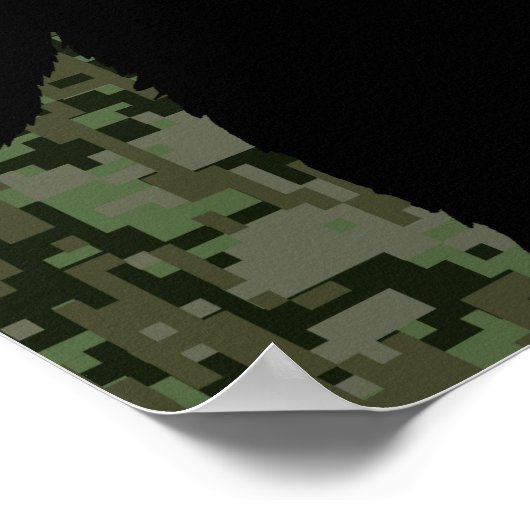 Gone Squatchin for on Olive Digital Camouflage Poster (Hoek)