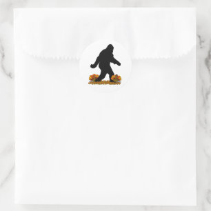Gone Squatchin for Thanksgiving Turkey Ronde Sticker
