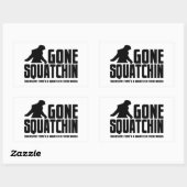Gone Squatchin - Funny Bigfoot Believer Rechthoekige Sticker (Vel)