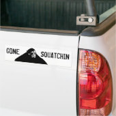 Gone Squatchin Funny Bigfoot Bumpersticker (Op Truck)