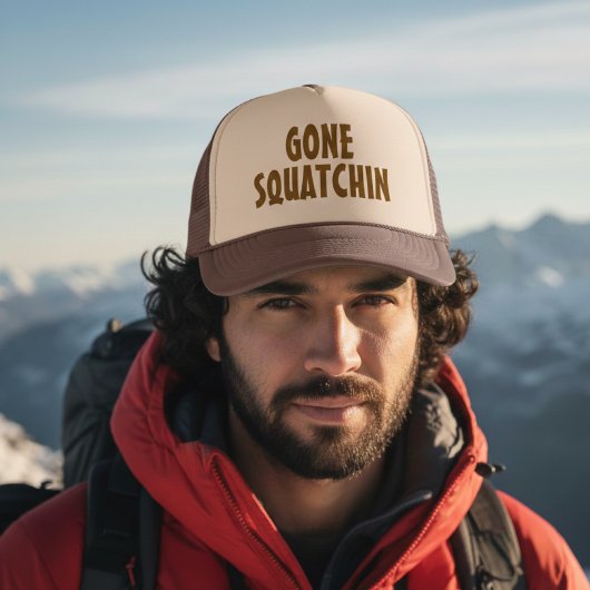 Gone Squatchin – Funny Bigfoot Gift Trucker Hat Pet