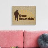 Gone Squatchin' Funny Bigfoot Sasquatch Canvas Afdruk (Insitu (Woonkamer))