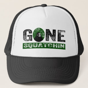Gone Squatchin (Green) Grunge Squatch Trucker Pet