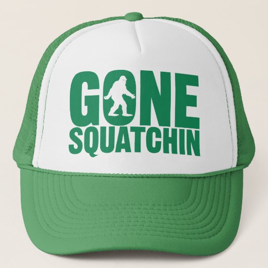 Gone Squatchin Green Letters Pet (Voorkant)
