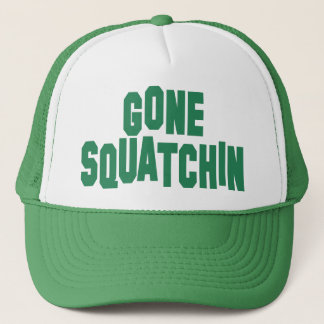 Gone Squatchin Green Mesh Snap Back Trucker Hat Pet
