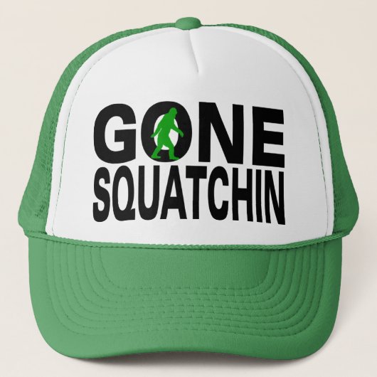 Gone Squatchin (groene logo) Trucker Pet (Voorkant)