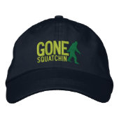 GONE SQUATCHIN GROOT geborduurd pet (Voorkant)