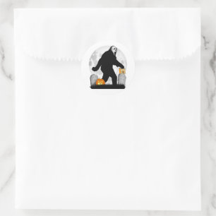 Gone Squatchin' Halloween Ronde Sticker