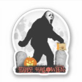 Gone Squatchin' Halloween Sticker (Voorkant)