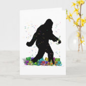 Gone Squatchin' In Het Nieuwe Jaar Kaart (Gele Bloem)