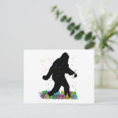 Gone Squatchin' in het nieuwjaar Feestdagenkaart (Staand voorkant)