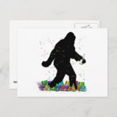 Gone Squatchin' in het nieuwjaar Feestdagenkaart (Voorkant / Achterkant)