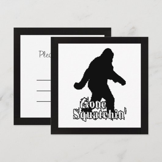 Gone Squatchin' Kaart (Voorkant / Achterkant)