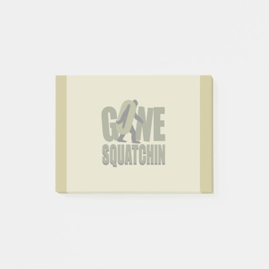 Gone Squatchin Kaki past dit aan Post-it® Notes (Voorkant)