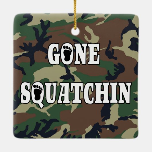 GONE SQUATCHIN KERAMISCH ORNAMENT (Achterkant)