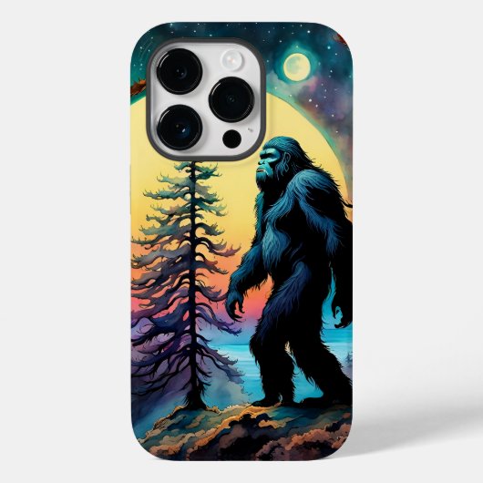 Gone Squatchin' Kleurrijk Sasquatch Landschap Case-Mate iPhone Case (Achterkant)