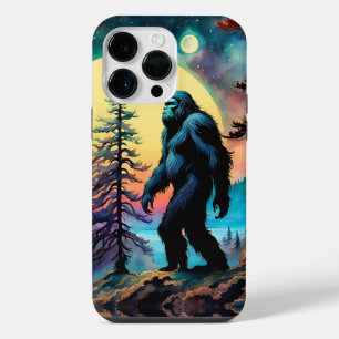 Gone Squatchin' Kleurrijk Sasquatch-landschap iPhone 14 Pro Max Hoesje
