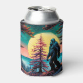 Gone Squatchin' Kleurrijke Sasquatch Landschap Blikjeskoeler (Blikje Voorkant)