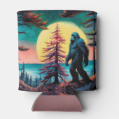 Gone Squatchin' Kleurrijke Sasquatch Landschap Blikjeskoeler (Achterkant)