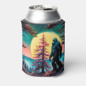Gone Squatchin' Kleurrijke Sasquatch Landschap Blikjeskoeler (Blikje Achterkant)