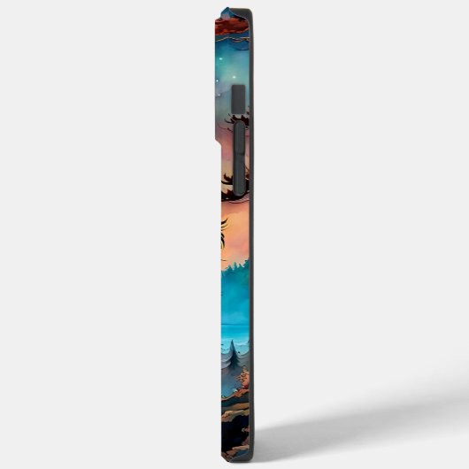 Gone Squatchin' Kleurrijke Sasquatch Landschap Case-Mate iPhone Case (Achterkant / Links)