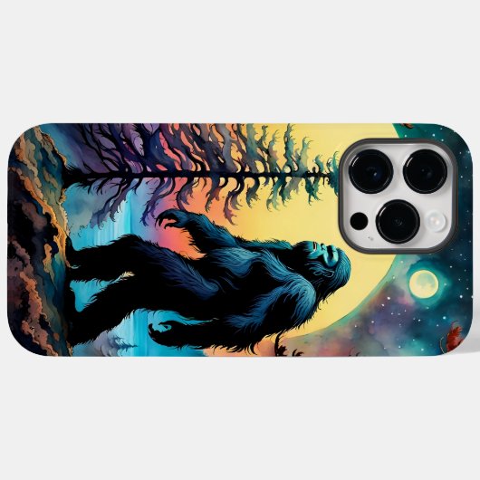 Gone Squatchin' Kleurrijke Sasquatch Landschap Case-Mate iPhone Case (Achterkant (horizontaal))