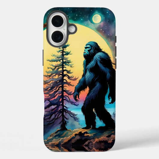 Gone Squatchin' Kleurrijke Sasquatch Landschap Case-Mate iPhone Case (Achterkant)