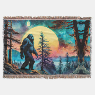 Gone Squatchin' Kleurrijke Sasquatch Landschap Deken