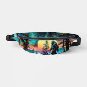Gone Squatchin' Kleurrijke Sasquatch Landschap Heuptasje (Voorkant)