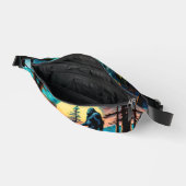 Gone Squatchin' Kleurrijke Sasquatch Landschap Heuptasje (Open)
