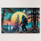 Gone Squatchin' Kleurrijke Sasquatch Landschap Legpuzzel (Horizontaal)