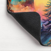 Gone Squatchin' Kleurrijke Sasquatch Landschap Muismat (Hoek)