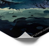 Gone Squatchin' Kleurrijke Sasquatch Landschap Poster (Hoek)