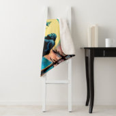 Gone Squatchin' Kleurrijke Sasquatch Landschap Sherpa Deken (In situ)