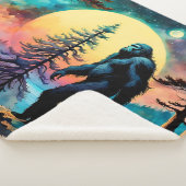 Gone Squatchin' Kleurrijke Sasquatch Landschap Sherpa Deken (3/4)