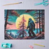 Gone Squatchin' Kleurrijke Sasquatch Landschap Tissuepapier (Craft)