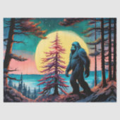 Gone Squatchin' Kleurrijke Sasquatch Landschap Tissuepapier (Voorkant)