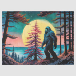 Gone Squatchin' Kleurrijke Sasquatch Landschap Tissuepapier